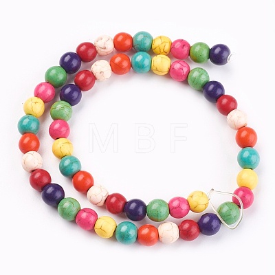 Synthetic Turquoise Beads Strands G-H1009-M-1