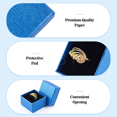 12Pcs Paper Packing Ring Boxes CON-TA0001-42C-1