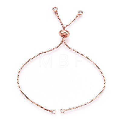 Rack Plating Adjustable Brass Slider Bracelet Making MAK-R025-02RG-1-1