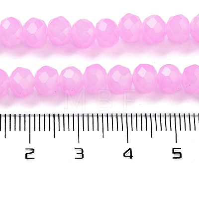 Baking Painted Imitation Jade Glass Bead Strands X-DGLA-A034-J6MM-A49-1