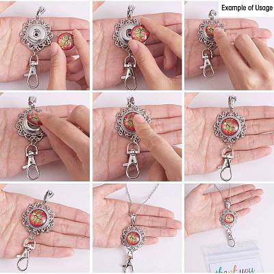 DIY Interchangable Pendant ID Card Holder Necklace Making Kit DIY-SZ0009-80A-1