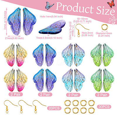  Butterfly Wing Earring Making Kit DIY-TA0005-11-1