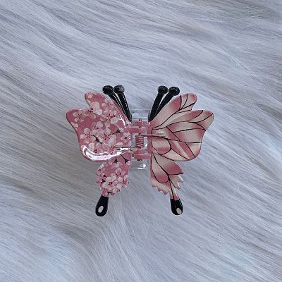 Butterfly Plastic Claw Hair Clips PW-WGED7BC-05-1