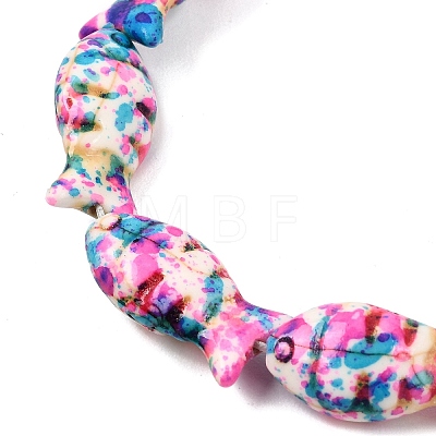 Dyed Synthetic Turquoise Beads Strands GG-CBAAE19-08C-1