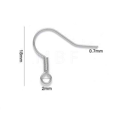 304 Stainless Steel Earring Hooks X-STAS-S111-002-1