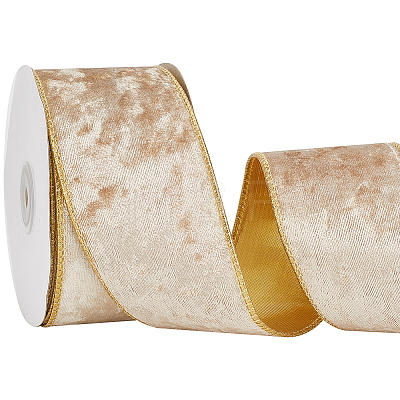 10 Yards Single Face Velvet Wired Ribbon SRIB-WH20020-023D-1