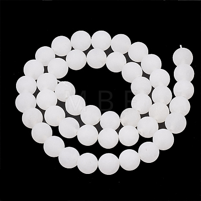 Natural White Jade Beads Strands G-T106-321-1