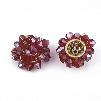 Glass Cluster Bead Cabochons X-FIND-T044-19A-1