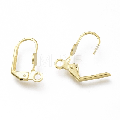 Brass Leverback Earring Findings KK-Z007-25G-1