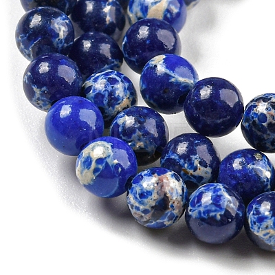 Synthetic Imperial Jasper Dyed Beads Strands G-D077-A01-02M-1