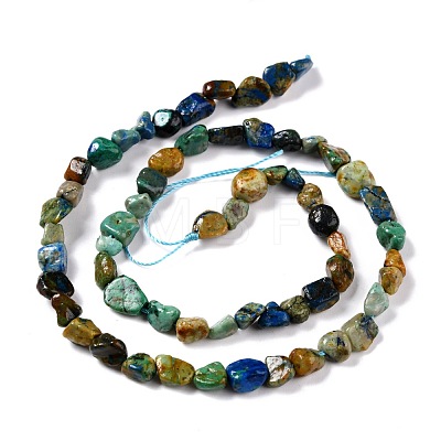 Natural Chrysocolla and Lapis Lazuli Beads Strands G-G018-63-1