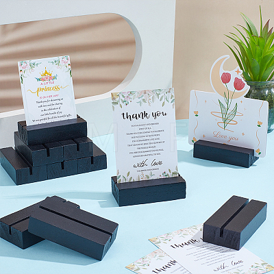3 Bags Wood Name Card Holders WOOD-UN0001-35B-1