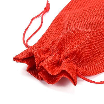 Polyester Imitation Burlap Packing Pouches Drawstring Bags X-ABAG-R004-18x13cm-M1-1