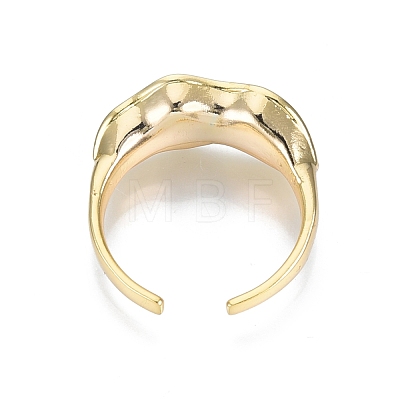 Brass Bean Pod Open Cuff Finger Ring Settings KK-N231-325-1