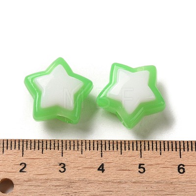 Imitation Jelly Transparent Acrylic Beads SACR-R741-03C-1