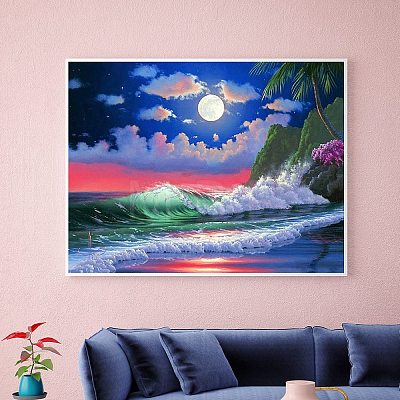 Sea with Moon DIY Diamond Painting Kits PW-WG55160-01-1