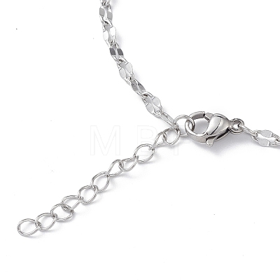 304 Stainless Steel Dapped Link Chain Bracelets for Men Women STAS-B039-06P-1