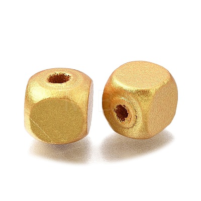 Spray Painted Wooden Beads WOOD-P021-01C-M-1