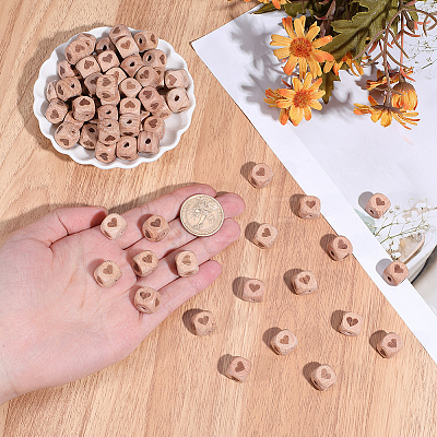 100Pcs Engraved Beech Wood Beads WOOD-PA0001-86B-1