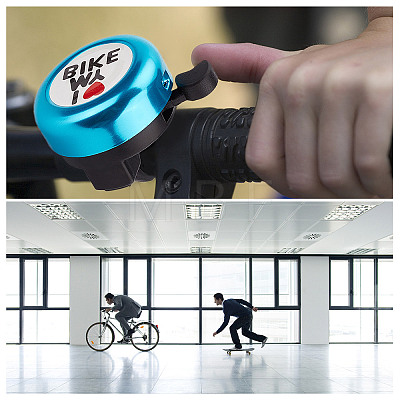 I Love My Bike Alloy Bicycle Bells FIND-WH0117-97C-1