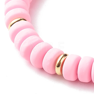 Handmade Polymer Clay Beads Stretch Bracelets BJEW-JB06552-1