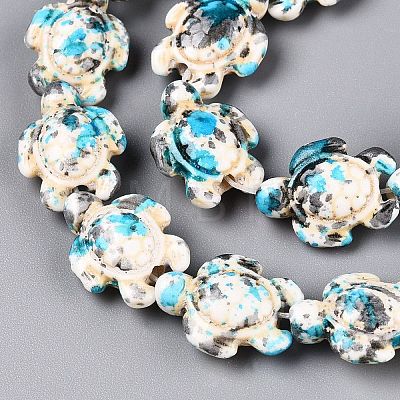 Synthetic Turquoise Dyed Beads Strands G-P507-05A-4-1