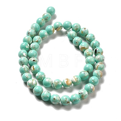 Synthetic Turquoise and Sea Shell Assembled Beads Strands X-G-D482-01A-08-1