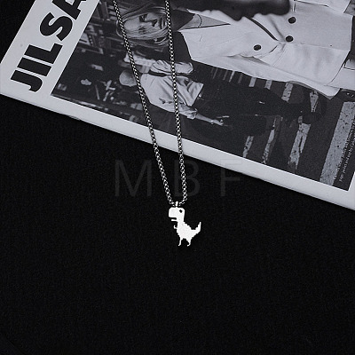 Dinosaur 201 Stainless Steel Pendant Long Necklaces FS-WGBC43E-01-1