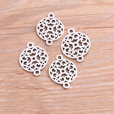 Tibetan Style Zinc Alloy Connector Charms FIND-WH0046-38B-1