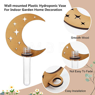 Wall-mounted Plastic Hydroponic Vase AJEW-WH0567-32-1