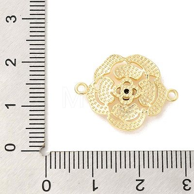 Brass Pave Glass Connector Charms KK-Z073-32G-02-1