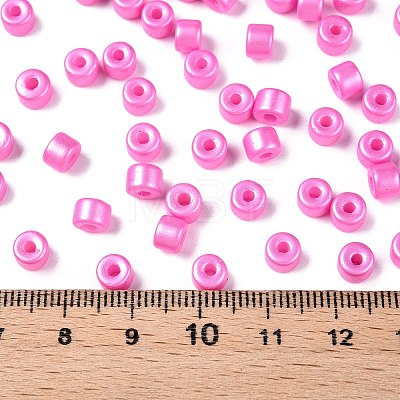 Baking Paint Pearlized Glass Seed Beads SEED-T008-03K-1