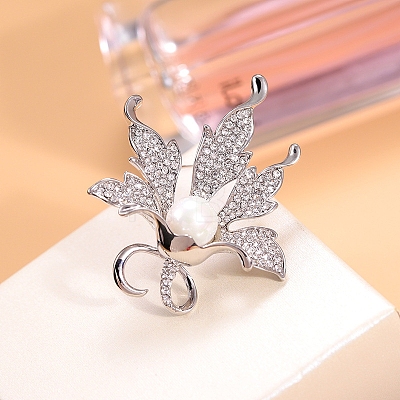 Alloy Rhinestone Brooch for Backpack Clothes PW-WG34212-02-1