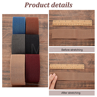   15M 6 Colors Polyester Thick Elastic Wide Band DIY-PH0017-30B-1