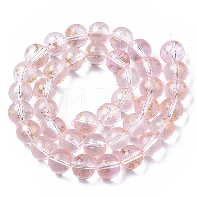 Transparent Spray Painted Glass Bead Strands GLAA-N035-03D-B06-1