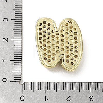 Rack Plating Brass Micro Pave Clear Cubic Zirconia Pendants X-KK-R163-05N-G-1