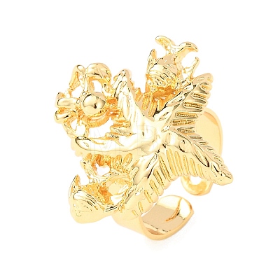 Ocean Brass Cuff Open Rings RJEW-Z129-01G-02-1