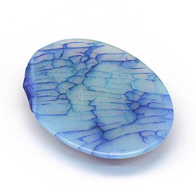 Oval Dyed Natural Crackle Agate Cabochons G-R349-30x40-03-1