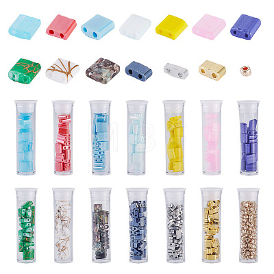 2-Hole Glass Seed Beads SEED-TA0001-65-1
