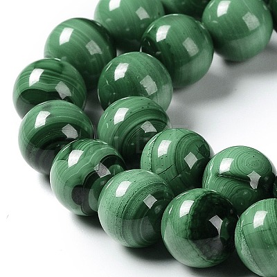 Natural Malachite Beads Strands G-F571-27AB1-8mm-1