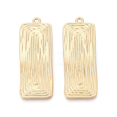 Rack Plating Textured Alloy Pendants PALLOY-T095-17G-1