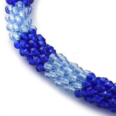 Glass Crochet Beaded Necklace NJEW-Z029-04H-1
