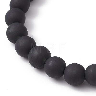 2Pcs 2 Style Synthetic Hematite & Glass Round Beaded Stretch Bracelets Set BJEW-JB10051-02-1