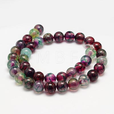 Natural Dragon Veins Agate Bead Strands X-G-K155-C-6mm-01-1