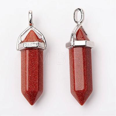 Synthetic Goldstone Pointed Pendants G-F295-03G-1