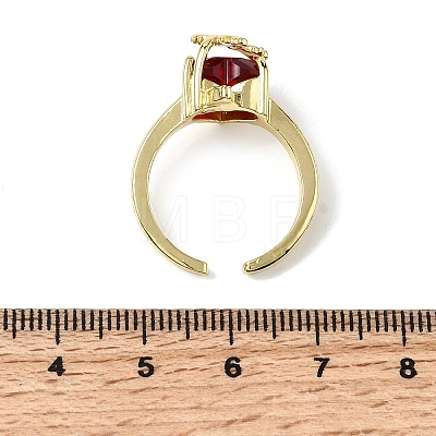 Glass Cuff Open Rings RJEW-P178-01D-G-1