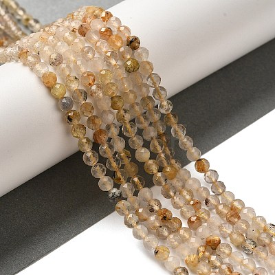 Natural Rutilated Quartz Beads Strands G-F619-10A-1