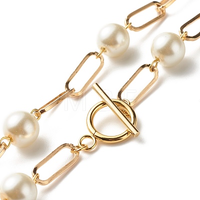 Glass Pearl Beaded Necklaces X1-NJEW-TA00005-1