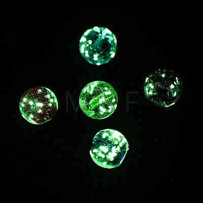 Luminous Handmade Gold Sand Lampwork Beads X-FOIL-B001-07-1