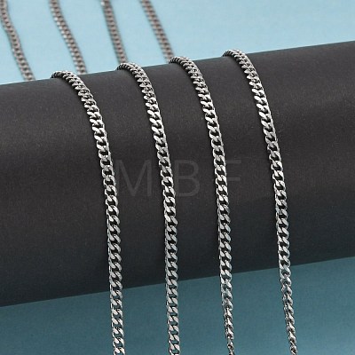 304 Stainless Steel Twist Chains CHS-K001-21-3mm-1